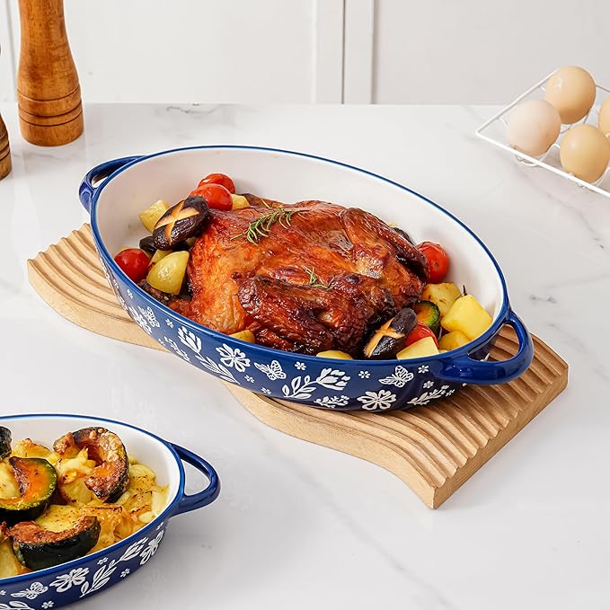 Baking Dish Casserole Dish Ceramic Au Gratin Baking Dish Lasagna Pan Oval