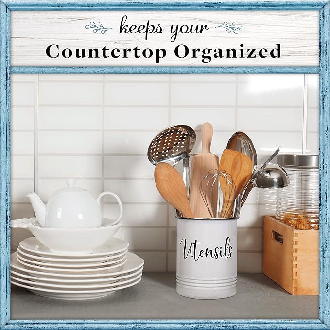 Home Acre Designs Vintage Farmhouse Utensil Holder