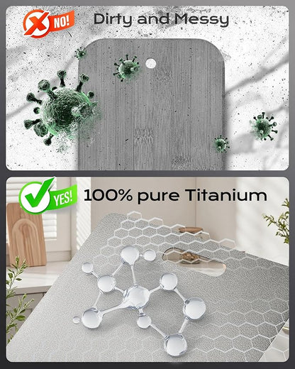 Titanium Cutting Board, Food Grade 100% Pure Titanium Cutting Boards