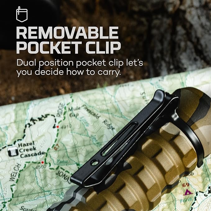 NEBO Redline Torchy 2K, 2000 Lumen Pocket, Rechargeable LED, Water & Impact Resistant Flashlight for EDC with Smart Power Control, Power Memory Recall, Removable Clip for Camping, Hunting, Hiking