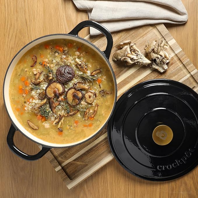 Crock Pot Artisan 7-Quart Round Cast Iron Dutch Oven