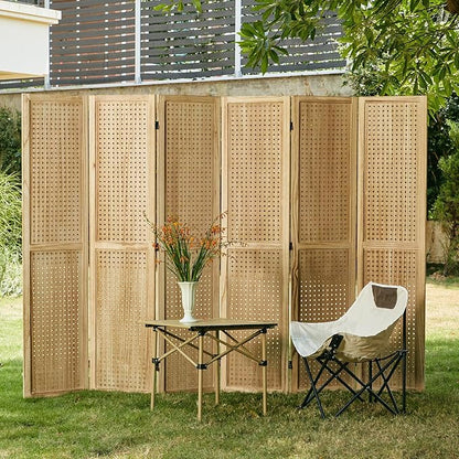 Pegboard Display, 5.6Ft Portable Freestanding Wall Organizer Wooden Room