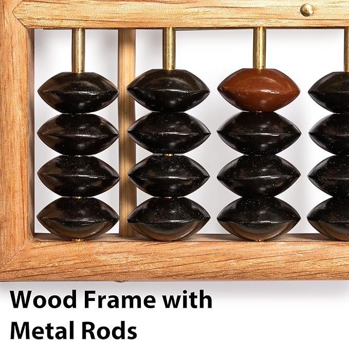 Yellow Mountain Imports Vintage Style Wooden Abacus - 13.9 Inches (35.3 Centimeters) - Professional 17 Column Soroban Calculator with Reset Button - Made