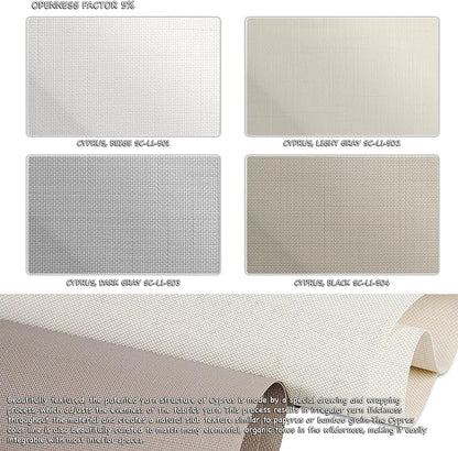 HILADUO Customized Solar Screen Roller Shade Blinds