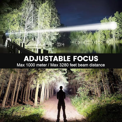 Headlamp Rechargeable 99,000LM Super Bright, 2pack LED Head Lamp with 3 Modes, 90°Adjustable Head Lights for Forehead, IPX6 Waterproof HeadLamps for Camping Hiking