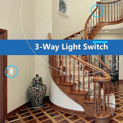 LIDER Minimalist Design Matte Finish Lighted Decorator Switch, Frameless Paddle