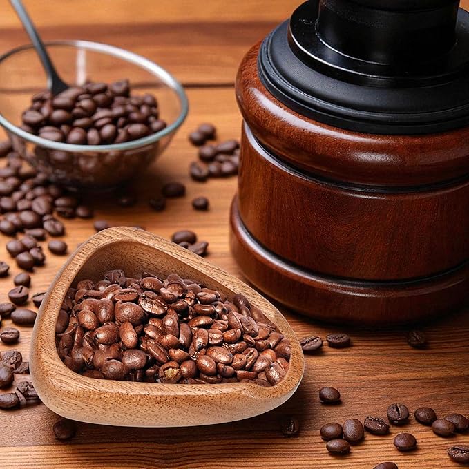 Coffee Bean Dosing Cup – Single Tray Walnut Wood Espresso Accessories Measuring