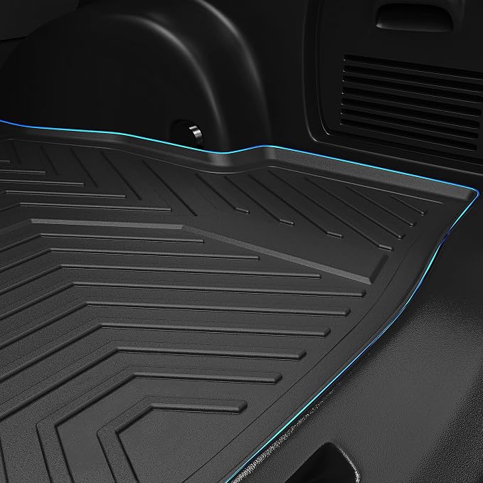 YITAMOTOR Cargo Trunk Liner Compatible with 2023-2025 Honda Pilot, Cargo Mat with Backrest Mat Behind 3rd Row Back Seat Protector, All Weather Custom Fit Black Cargo Mats