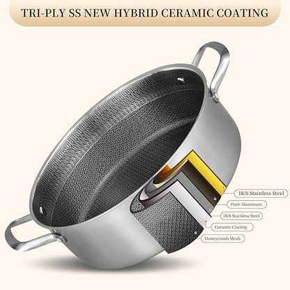 LOLYKITCH 7 QT Large Deep Frying Pan