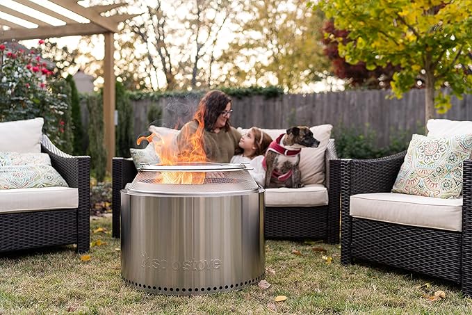 Solo Stove Yukon Big Yard Bundle 2.0 | Incl. Yukon Smokeless Fire Pit with Stand, Shelter, Shield, Portable for Wood Burning, Removable Ash Pan, Stainless Steel, H: 19.8in x Dia: 27in, 50.85lbs