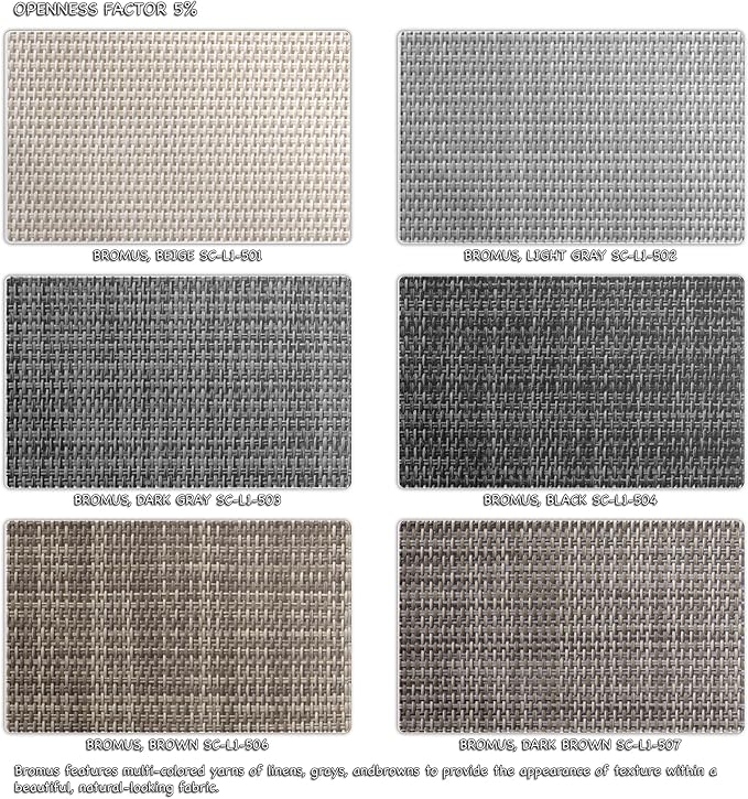 HILADUO Customized Solar Screen Roller Shade Blinds