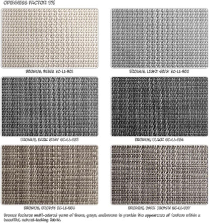 HILADUO Customized Solar Screen Roller Shade Blinds