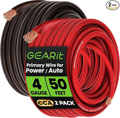 GEARit 4 Gauge Wire Copper Clad Aluminum CCA