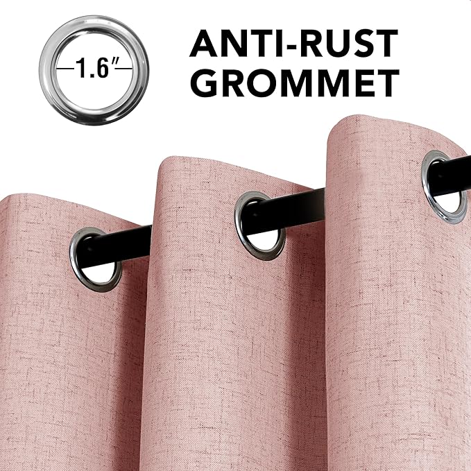H.VERSAILTEX Linen Curtains 100% Blackout Curtains