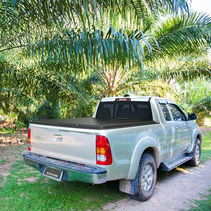 AUTOSAVER88 Soft Tri-fold Truck Bed Tonneau Cover Fits for Dodge Ram 1500 (Classic & New) 2002-2026, Fits for Dodge Ram 2500 3500 2003-2026 6.4ft Bed Without Rambox