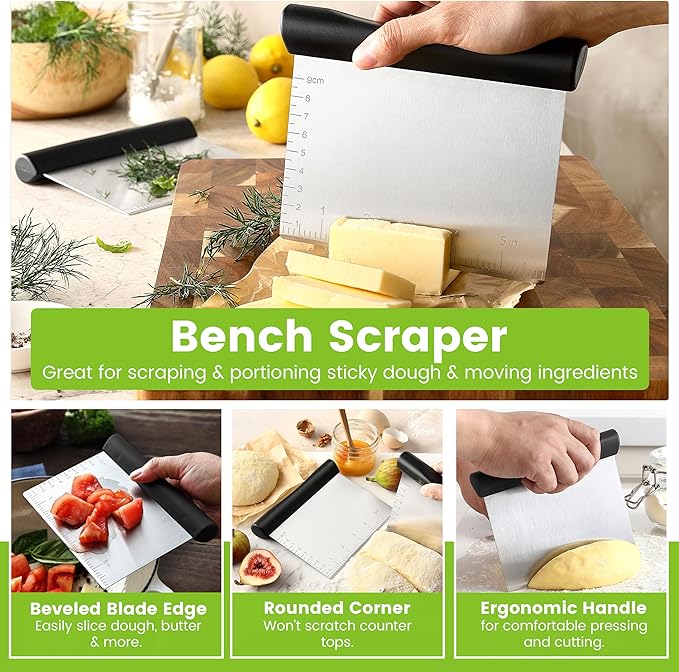 Spring Chef Dough Blender & Pastry Cutter Tool, Stainless Steel Pastry Blender