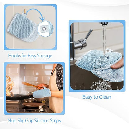 Casa Platino BBQ Gloves & Potholders Set, Holder