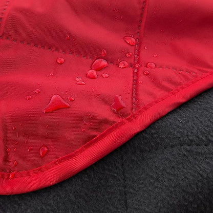 DOWN UNDER OUTDOORS Large Waterproof Windproof Extra Thick 350 GSM Quilted Fleece, or Sherpa Stadium Blanket
